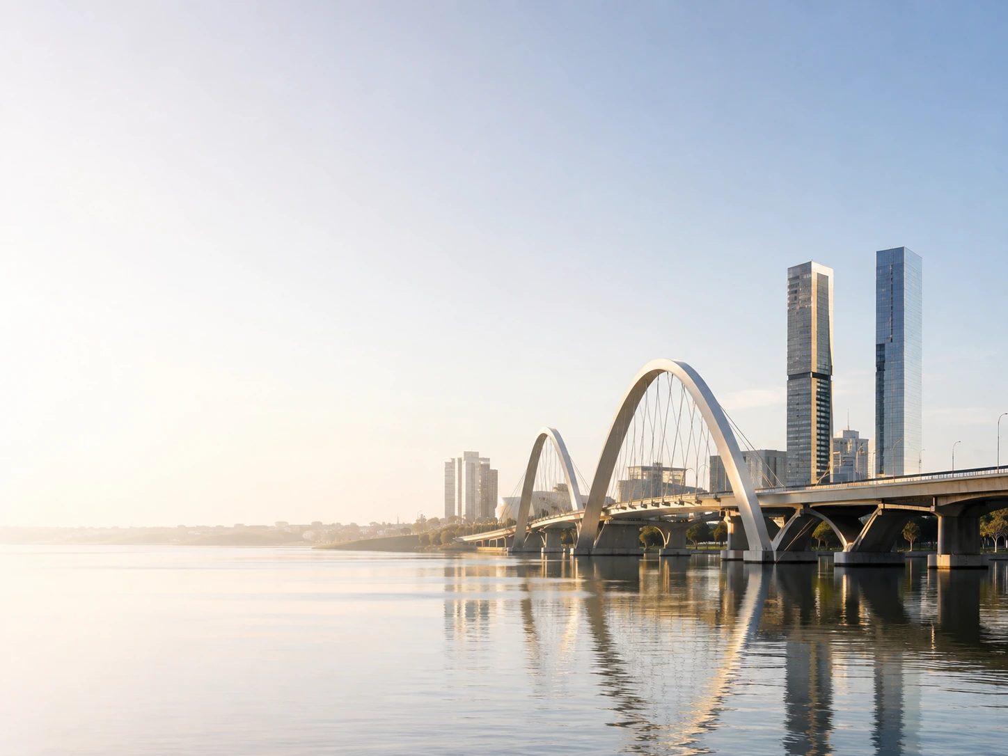 Brasília com a Ponte JK ao fundo