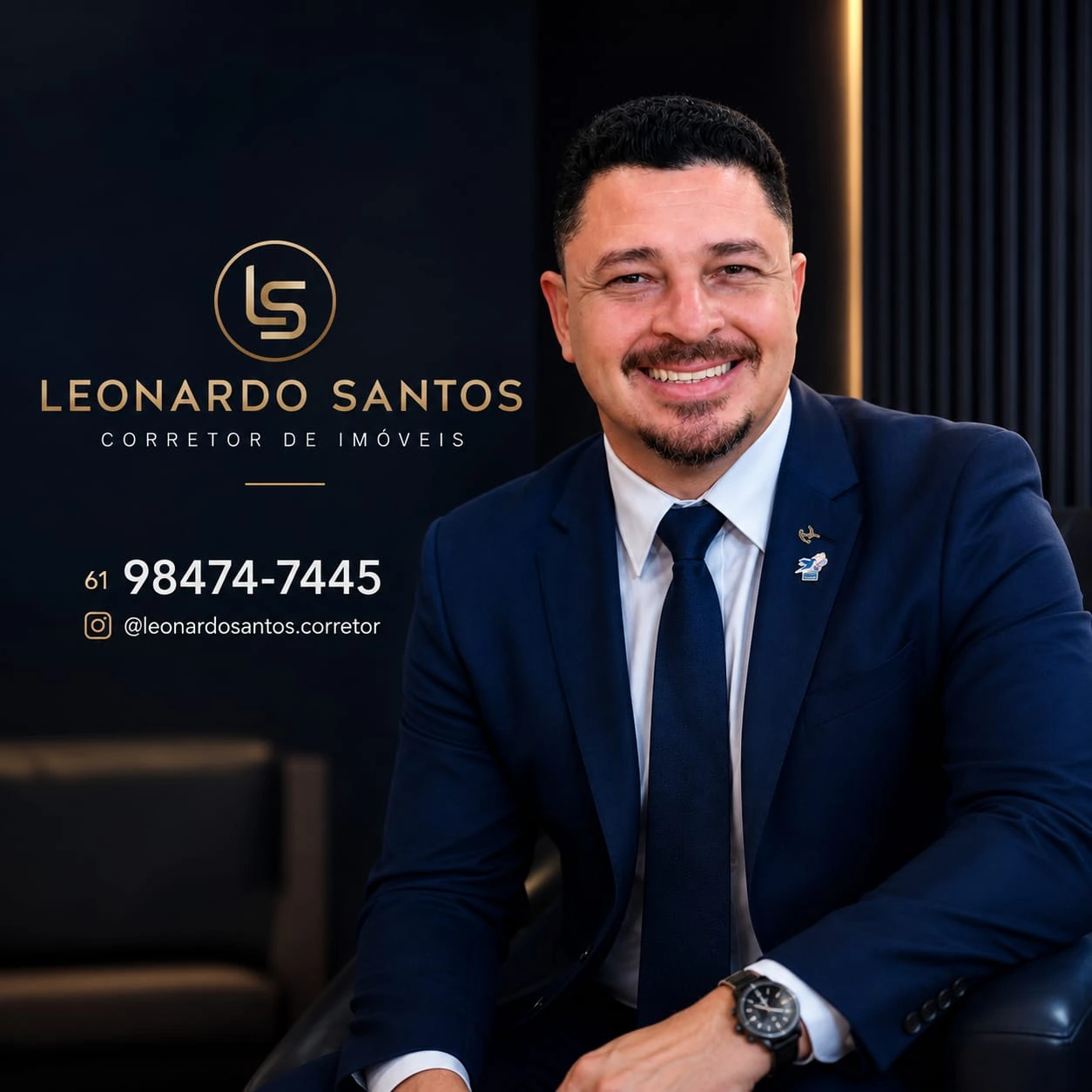 Leonardo Santos, corretor de imóveis em Brasília